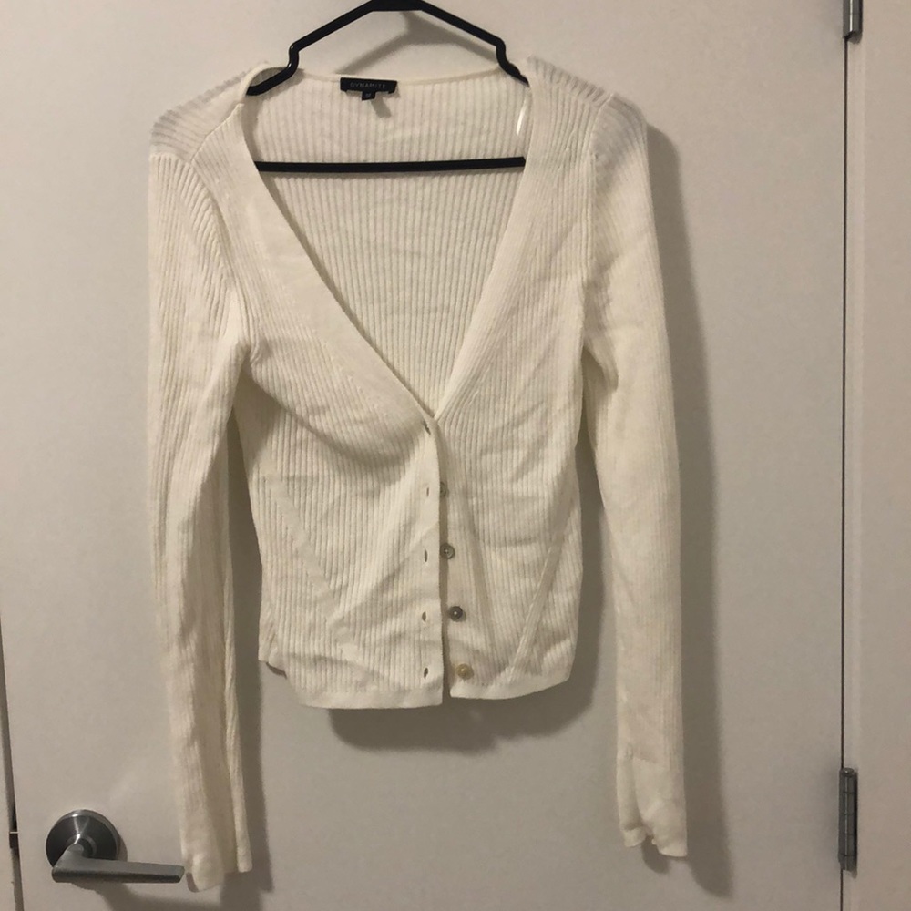 Dynamite white cardigan size S
